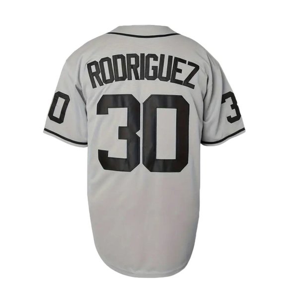 Sandlot Baseball Jersey Benny The Jet Rodriguez #30 Gray Stitched Men's - Picture 3 of 6